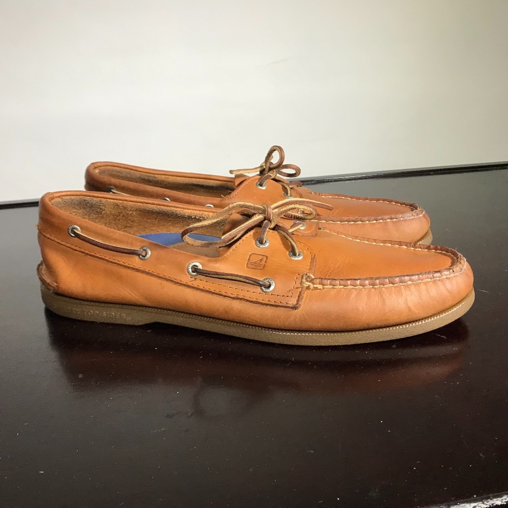 Sperry Top-Sider tan Leather Boat Shoes